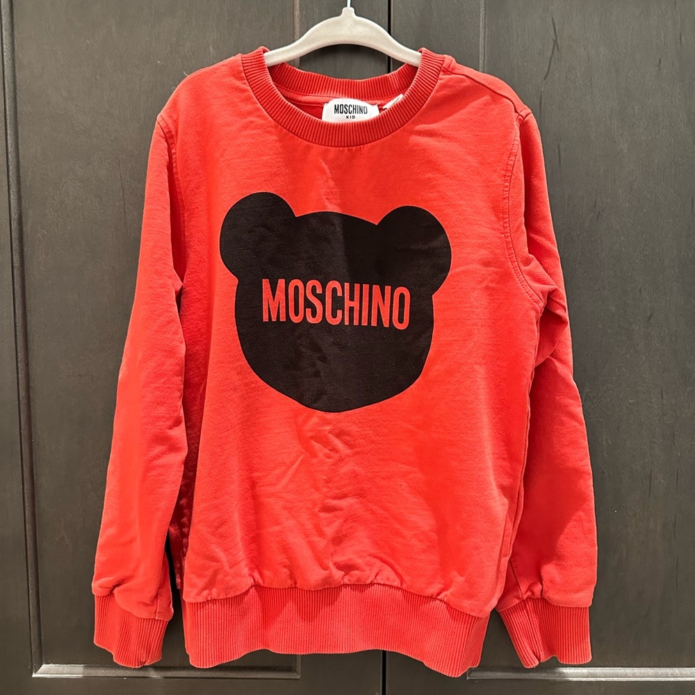 Moschino Red Sweatshirt with Black Bear Logo